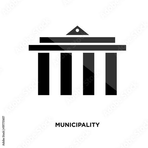 municipality icon isolated on white background for your web, mobile and app design