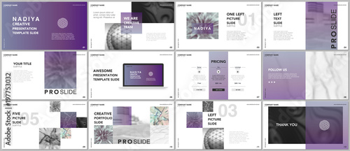 Minimal presentations, portfolio templates. Blue elements on a white background. Brochure cover vector design. Presentation slides for flyer, leaflet, brochure, report, marketing, advertising, banner