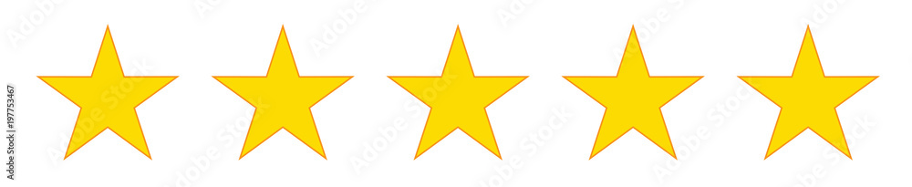 Rating Review icon - Flat design, glyph style icon - Yellow