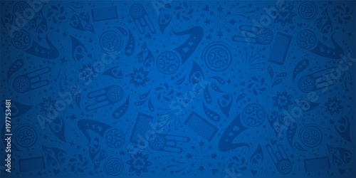 Blue background pattern template. vector illustration