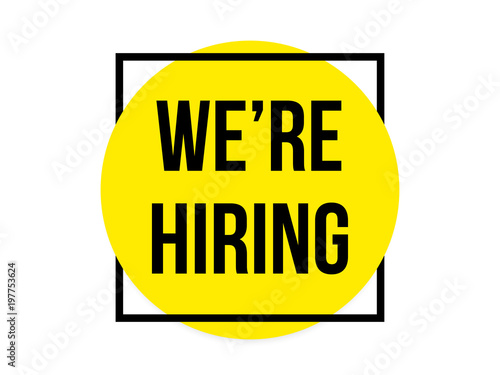 We are hiring message quote...