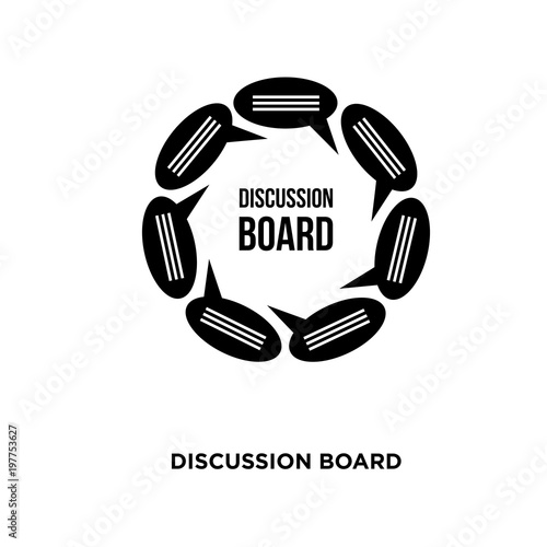 discussion board icon isolated on white background for your web, mobile and app design
