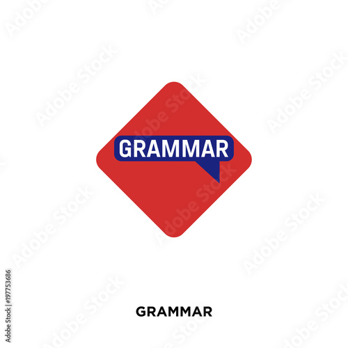 grammar icon isolated on white background for your web, mobile and app design