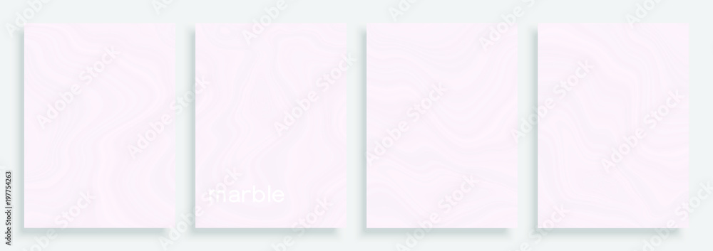 Abstract marble background set. Colorful paint fluid wawes