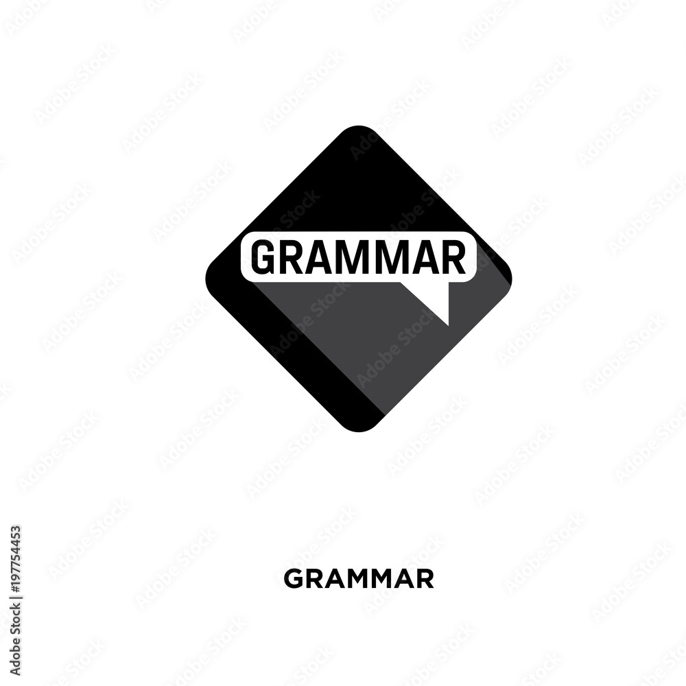 grammar icon isolated on white background for your web, mobile and app design grammar icon isolated on white background for your web, mobile and app design