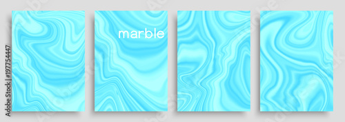 Marble texture background set. Colorful trendy artistic backgrounds.