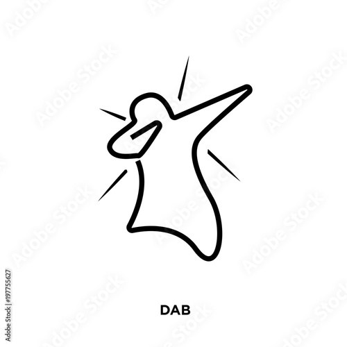 dab icon isolated on white background for your web, mobile and app design