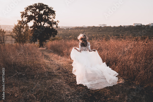 A woman in a white wedding dress