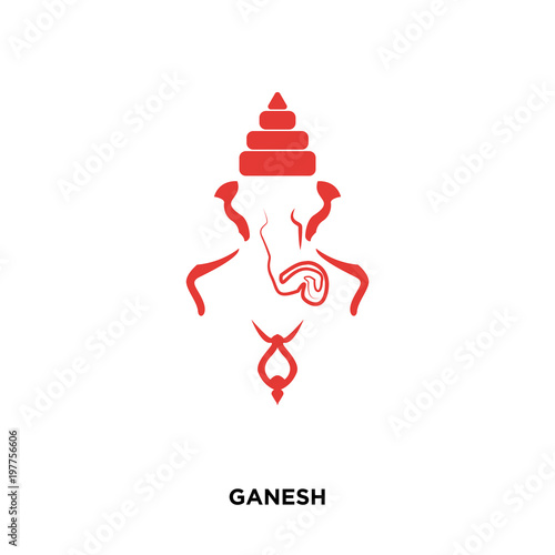 ganesh icon isolated on white background for your web, mobile and app design