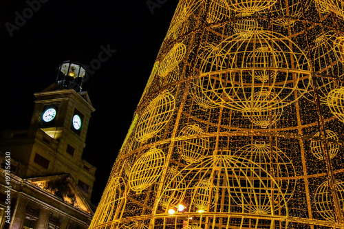 Obraz na płótnie Christmas in Madrid, Spain w salonie