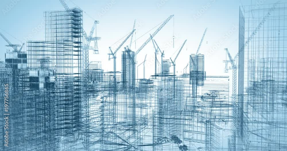 construction wireframe concept