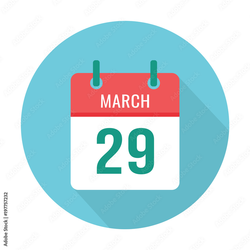 March 29 calendar icon flat. Reminder, date. Day of Legal Service Specialist in the Armed Forces of Russia March 29 calendar icon flat. Reminder, date. Day of Legal Service Specialist in the Armed Forces of Russia
