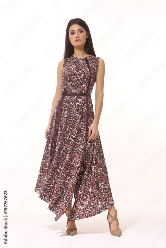 executive dress for ladies in india Poster, Print young indian business woman summer full body photo high stile, 26.7x40 cm for ladies formal wear office look female indian