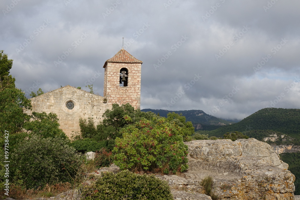 Pintoresque church of Siurana, Tarragona, Spain