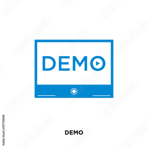 demo icon isolated on white background for your web, mobile and app design