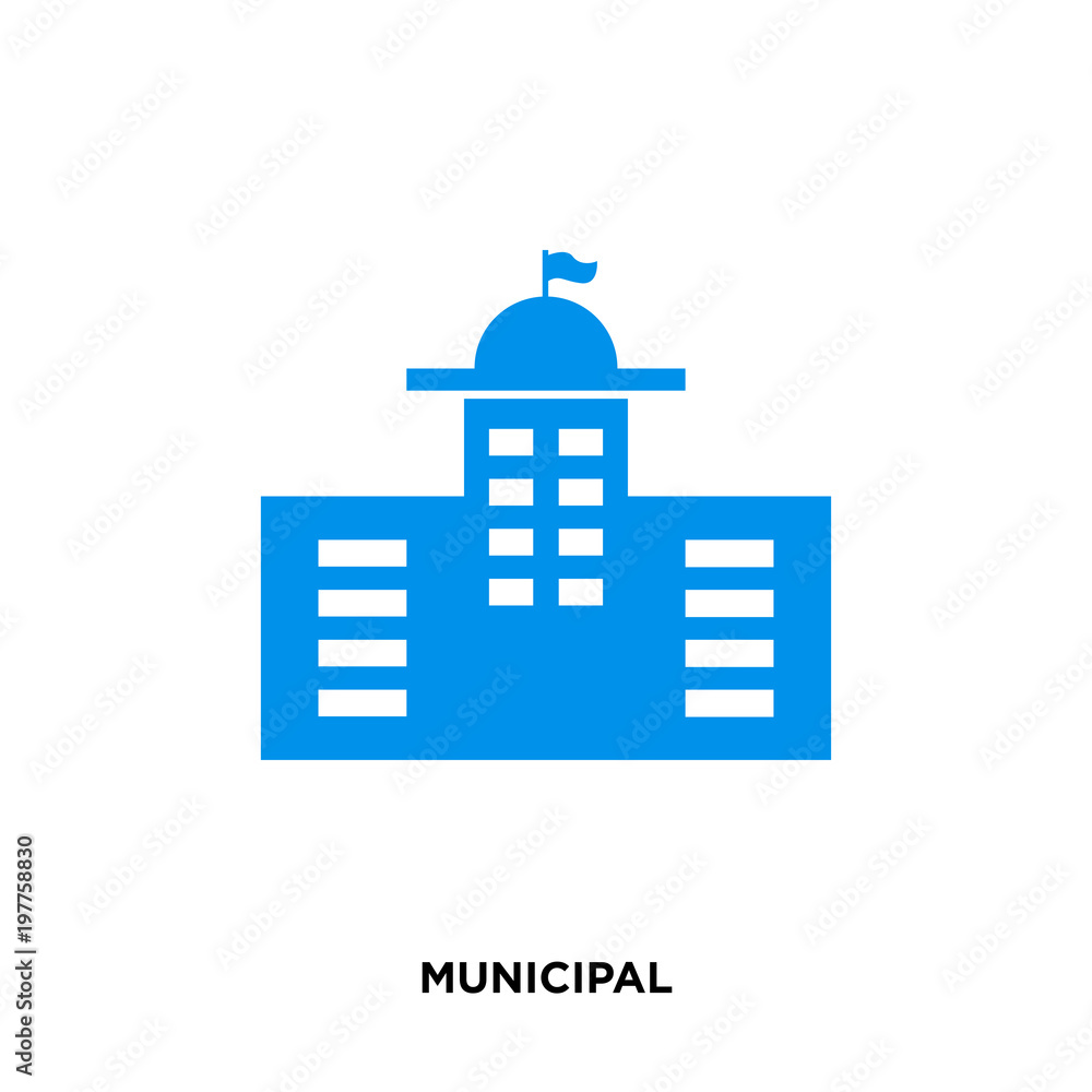 municipal icon isolated on white background for your web, mobile and app design
