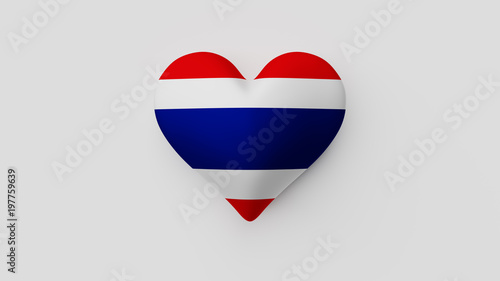 Free Download Corazón bandera Tailandia. 3D - GFXLoad