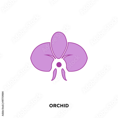 orchid icon isolated on white background for your web, mobile and app design