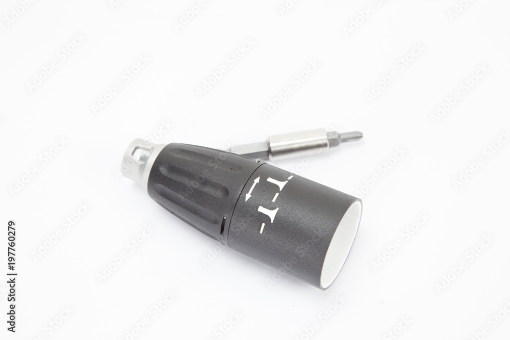Depth stop for screwdriver machine on white background, Isolated. Depth stop for screwdriver machine on white background, Isolated.