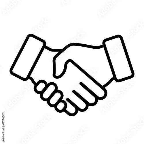 Handshake icon. Vector