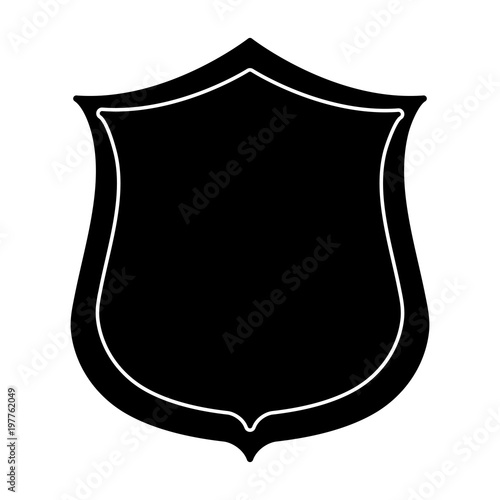 shield icon over white background, vector illustration