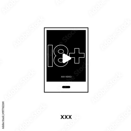 xxx icon isolated on white background for your web, mobile and app design