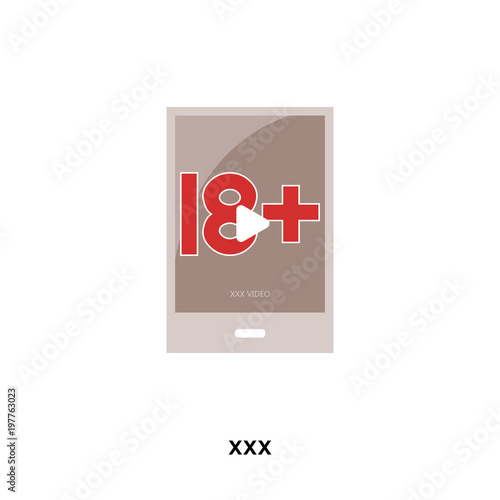 xxx icon isolated on white background for your web, mobile and app design