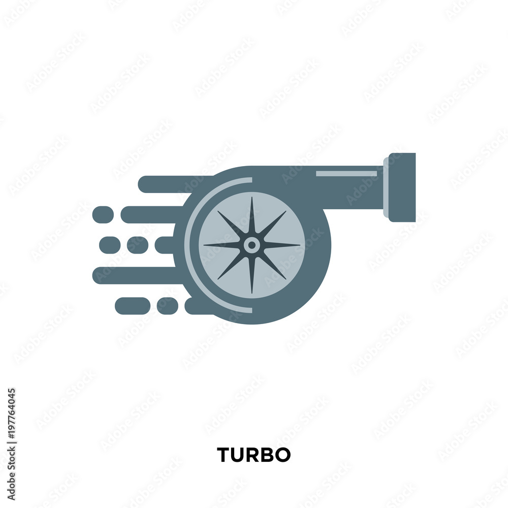 Fototapeta premium turbo icon isolated on white background for your web, mobile and app design