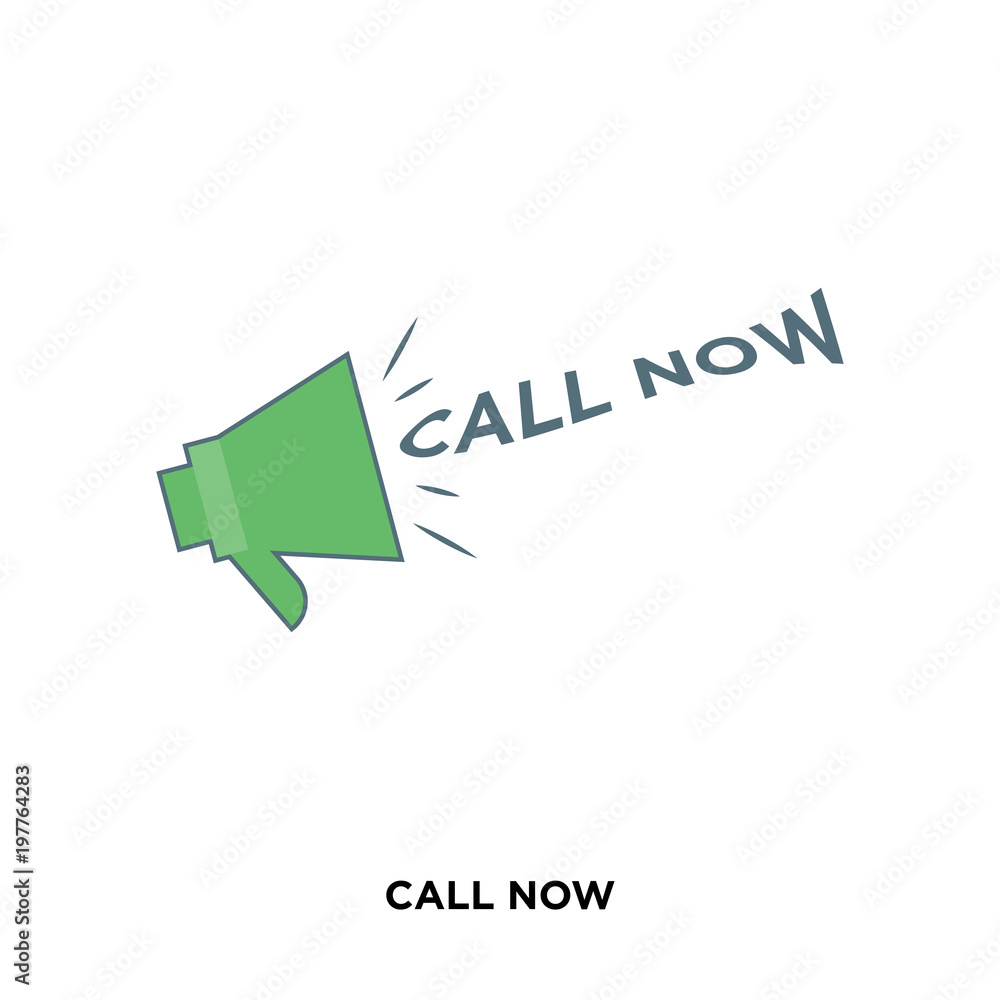 call now icon isolated on white background for your web, mobile and app design