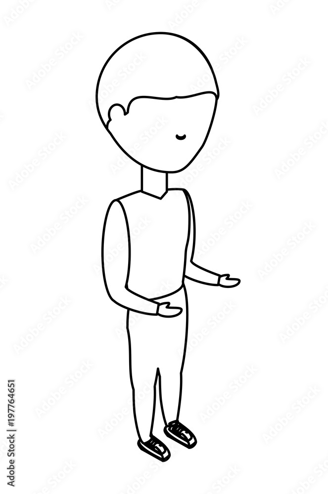 avatar man wearing casual clothes standing icon over white background vector illustration avatar man wearing casual clothes standing icon over white background vector illustration