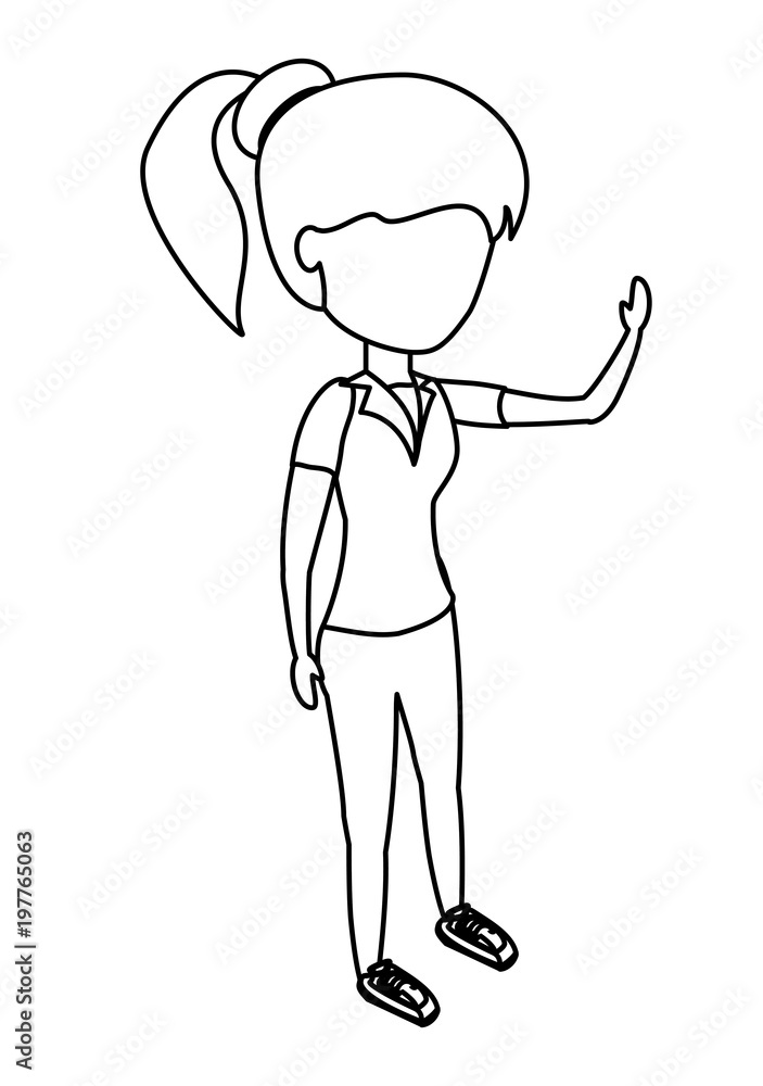 avatar woman wearing sport clothes over white background, vector illustration avatar woman wearing sport clothes over white background, vector illustration
