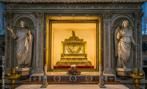The chains of Saint Peter, in the Church of San Pietro in Vincoli in Rome, Italy.