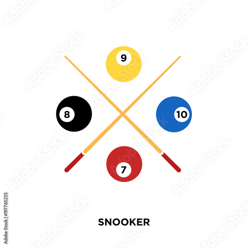 snooker icon isolated on white background for your web, mobile and app design