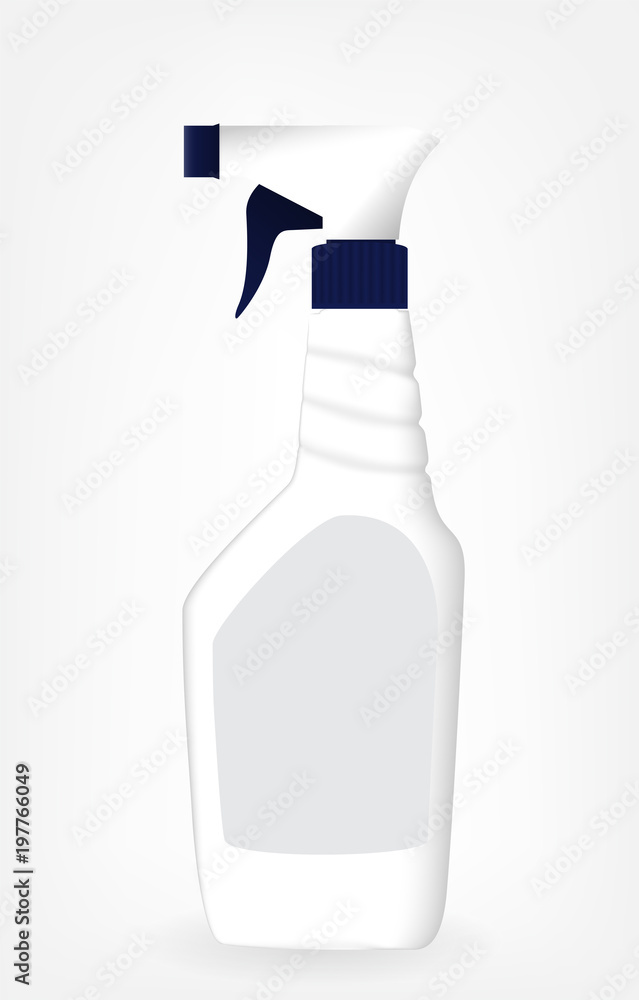 Design Product Bottle with Pulverizer Template for Ads or Magazine Background. 3D Realistic Vector Illustration Design Product Bottle with Pulverizer Template for Ads or Magazine Background. 3D Realistic Vector Illustration