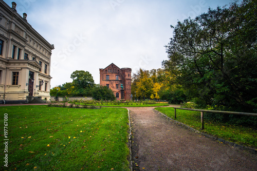 Lund - October 21, 2017: Gardens near the royal residence of Lund, Sweden © rpbmedia