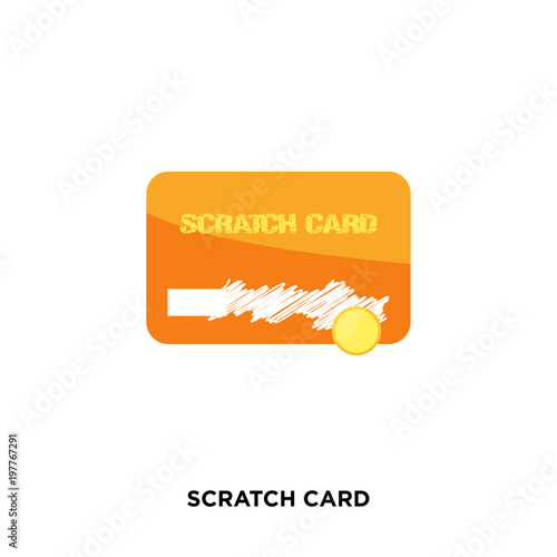scratch card icon isolated on white background for your web, mobile and app design