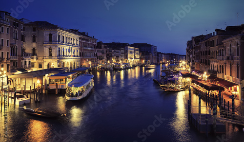 Canale Grande at night  Venice Italy