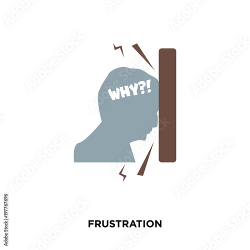 frustration icon isolated on white background for your web, mobile and app design