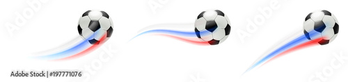 Fußball im Flug - Set Russland Trikolore Schweif