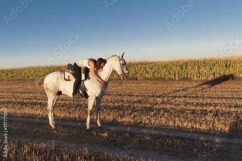 Woman astride