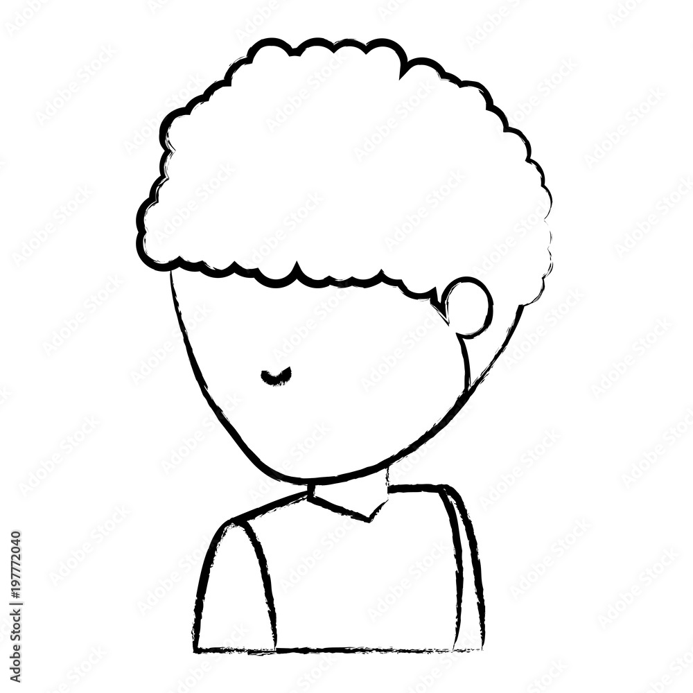 sketch of avatar man with afro hairstyle icon over white background vector illustration sketch of avatar man with afro hairstyle icon over white background vector illustration