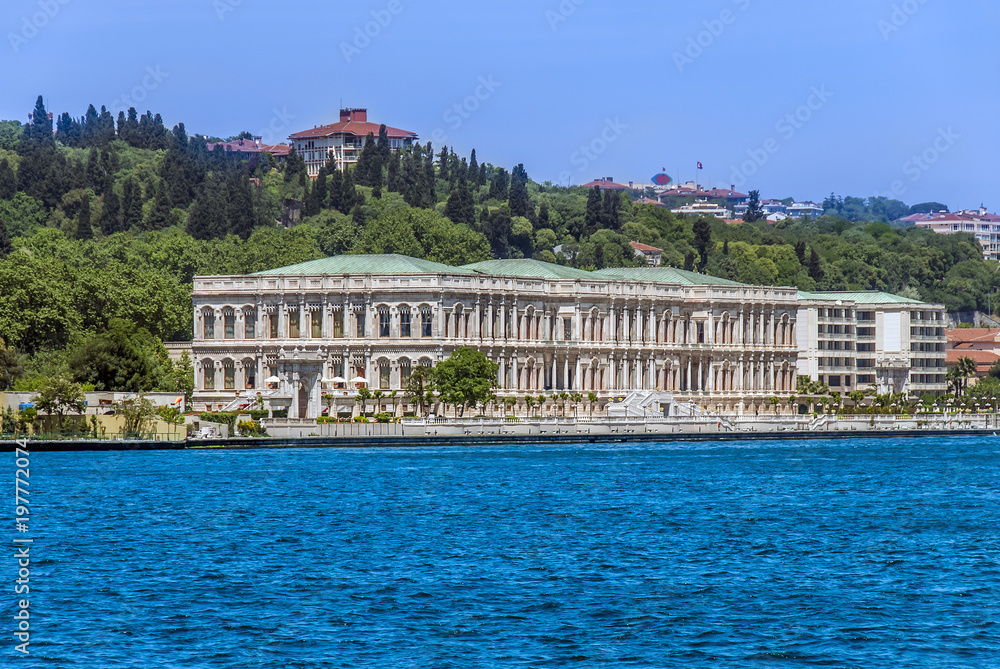 Istanbul, Turkey, 24 May 2006: Sea side view of Ciragan Palace.