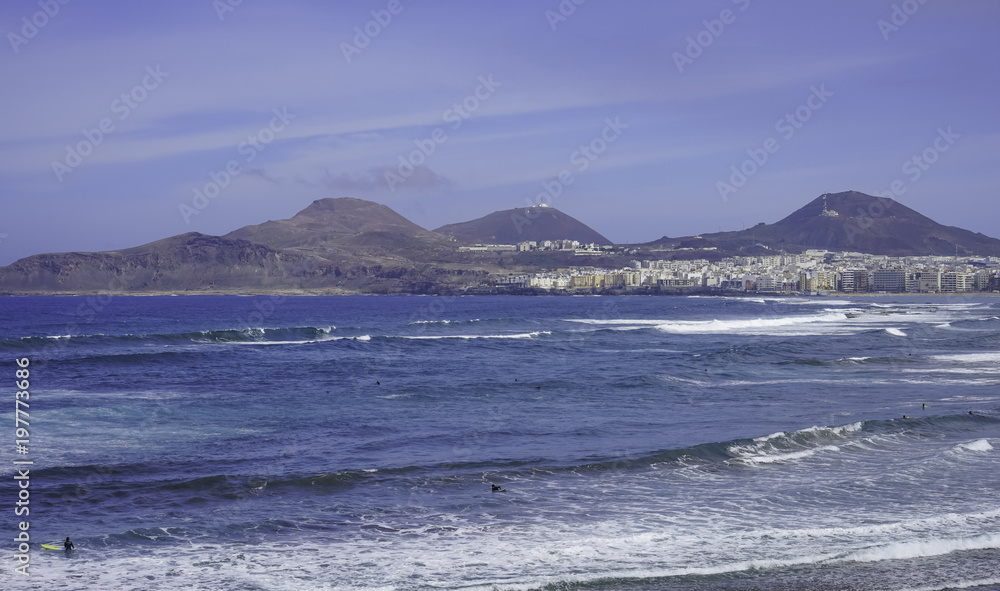 Beautiful sea near Las Palmas Gran Canaria, Spain