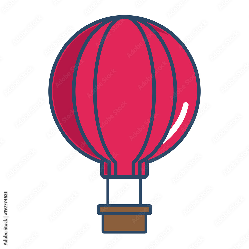 hot air balloon icon over white background, colorful design. vector illustration hot air balloon icon over white background, colorful design. vector illustration