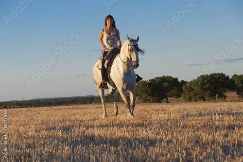 Woman astride