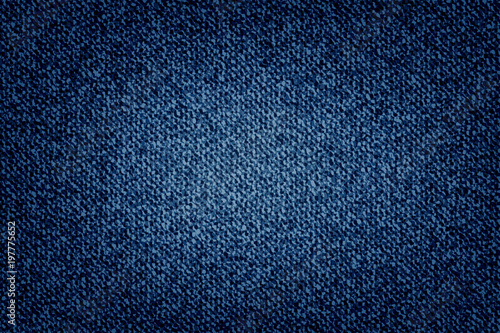 Jeans background denim pattern. Classic texture blue. Background of denim canvas. Vector.