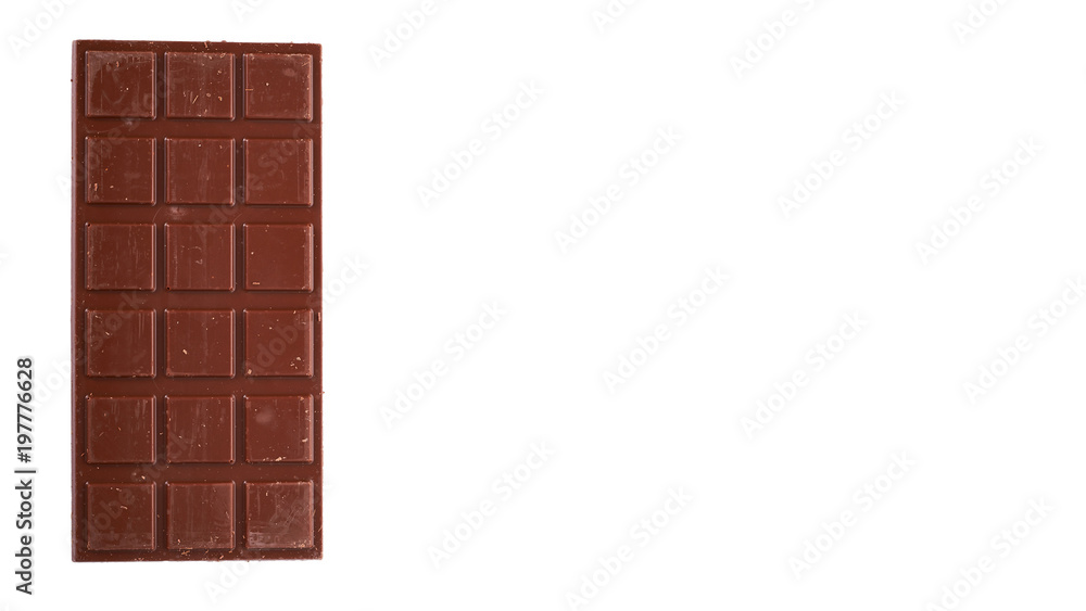 chocolate bar with nuts isolated on white background. copy space, template chocolate bar with nuts isolated on white background. copy space, template