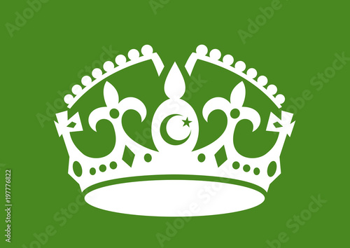 Islamic theocracy and Islam as state religion. Muslim's leadership, government and authority. Vector illustration