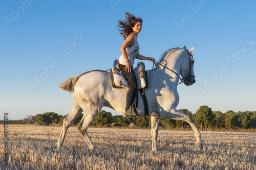Woman astride