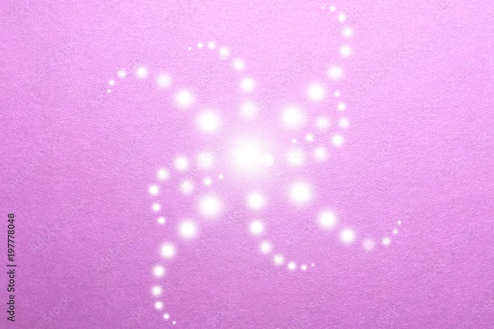 Pattern of round bright white light spots
